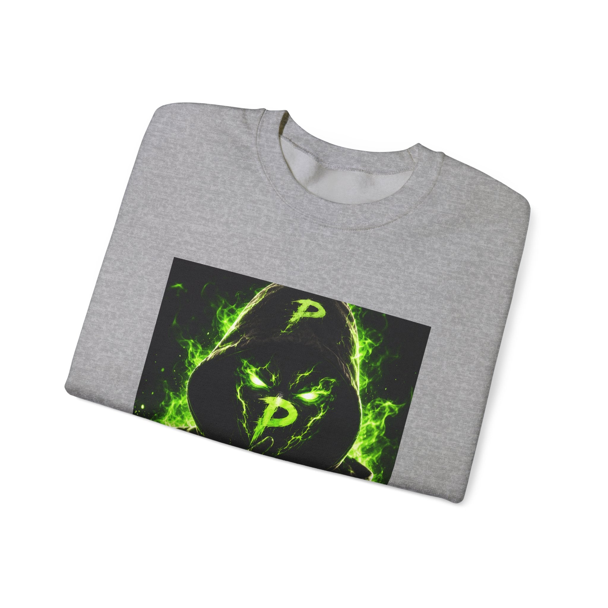 Hooded Phantom Neon Green Graphic Sweatshirt
