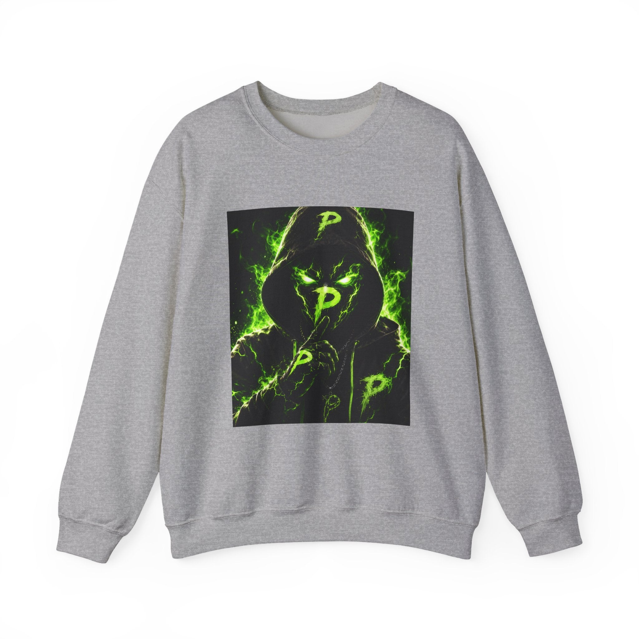 Hooded Phantom Neon Green Graphic Sweatshirt