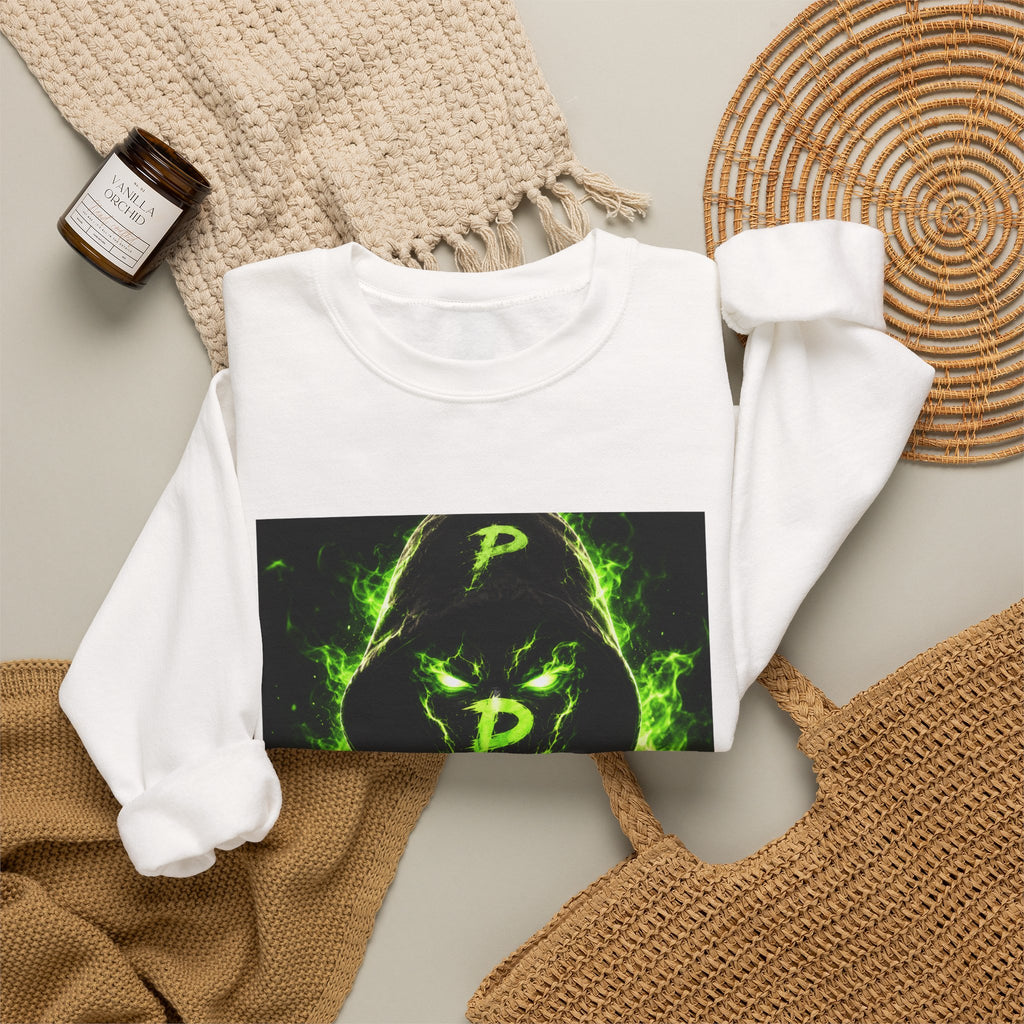 Hooded Phantom Neon Green Graphic Sweatshirt