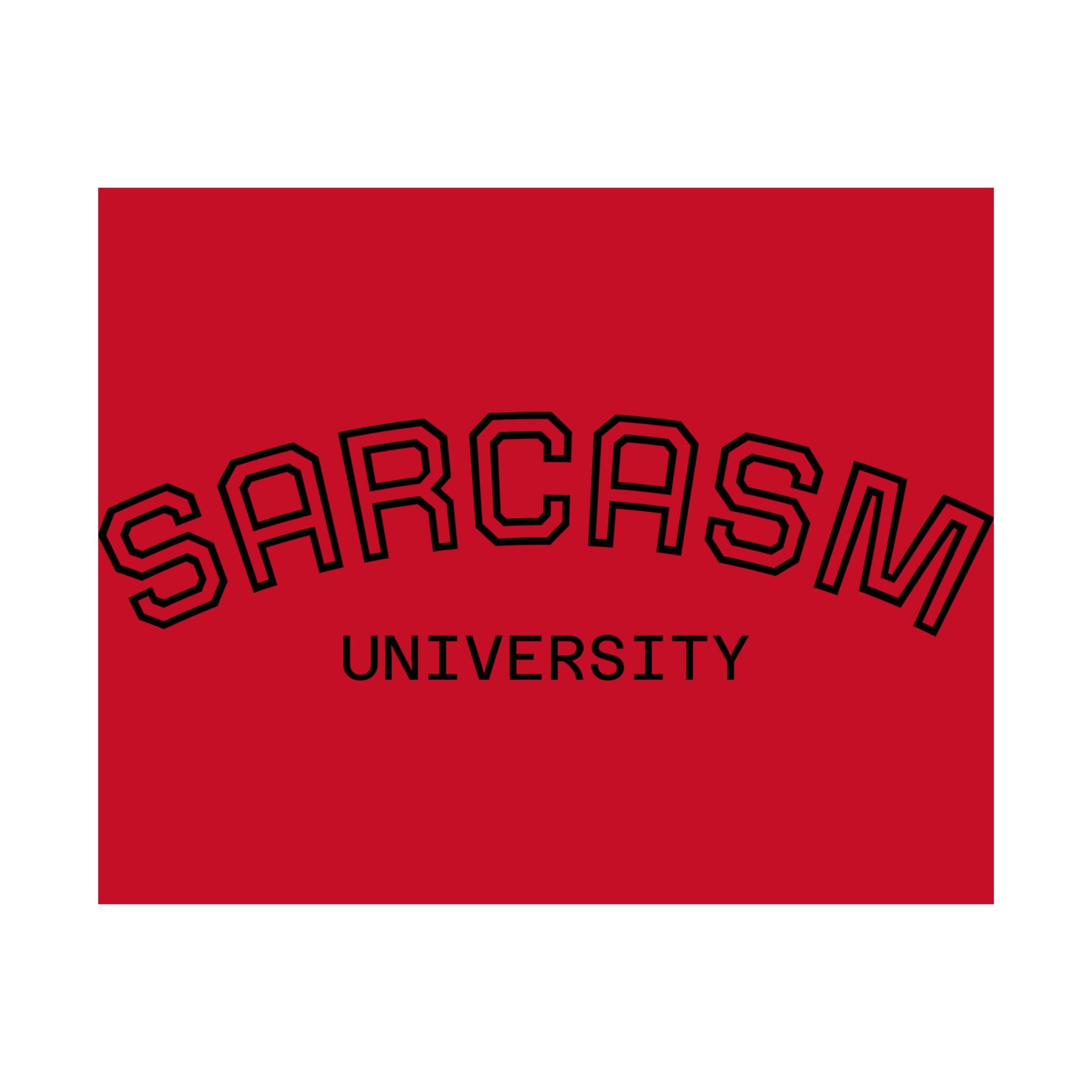 Sarcasm University Poster — Funny Dorm Wall Art