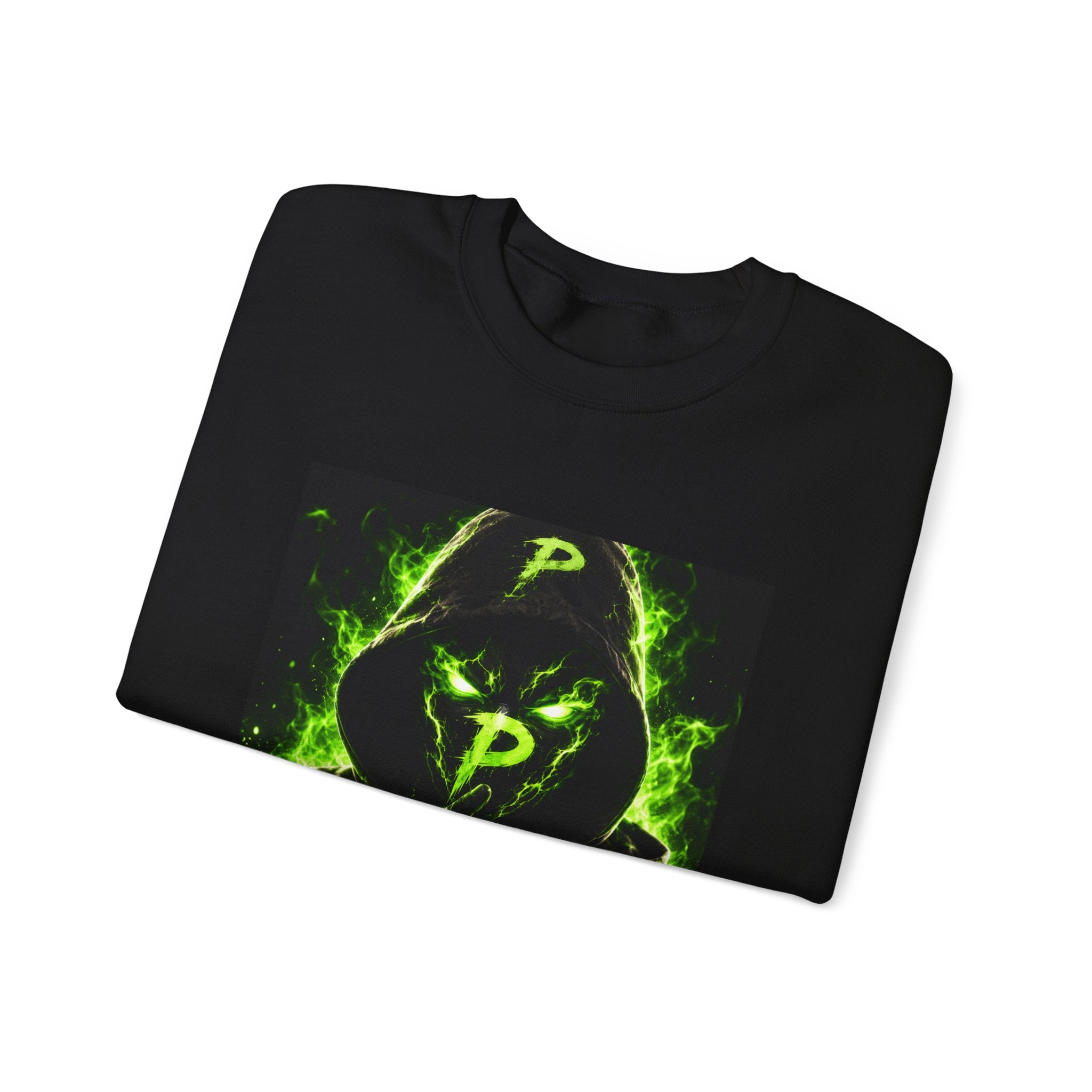 Hooded Phantom Neon Green Graphic Sweatshirt