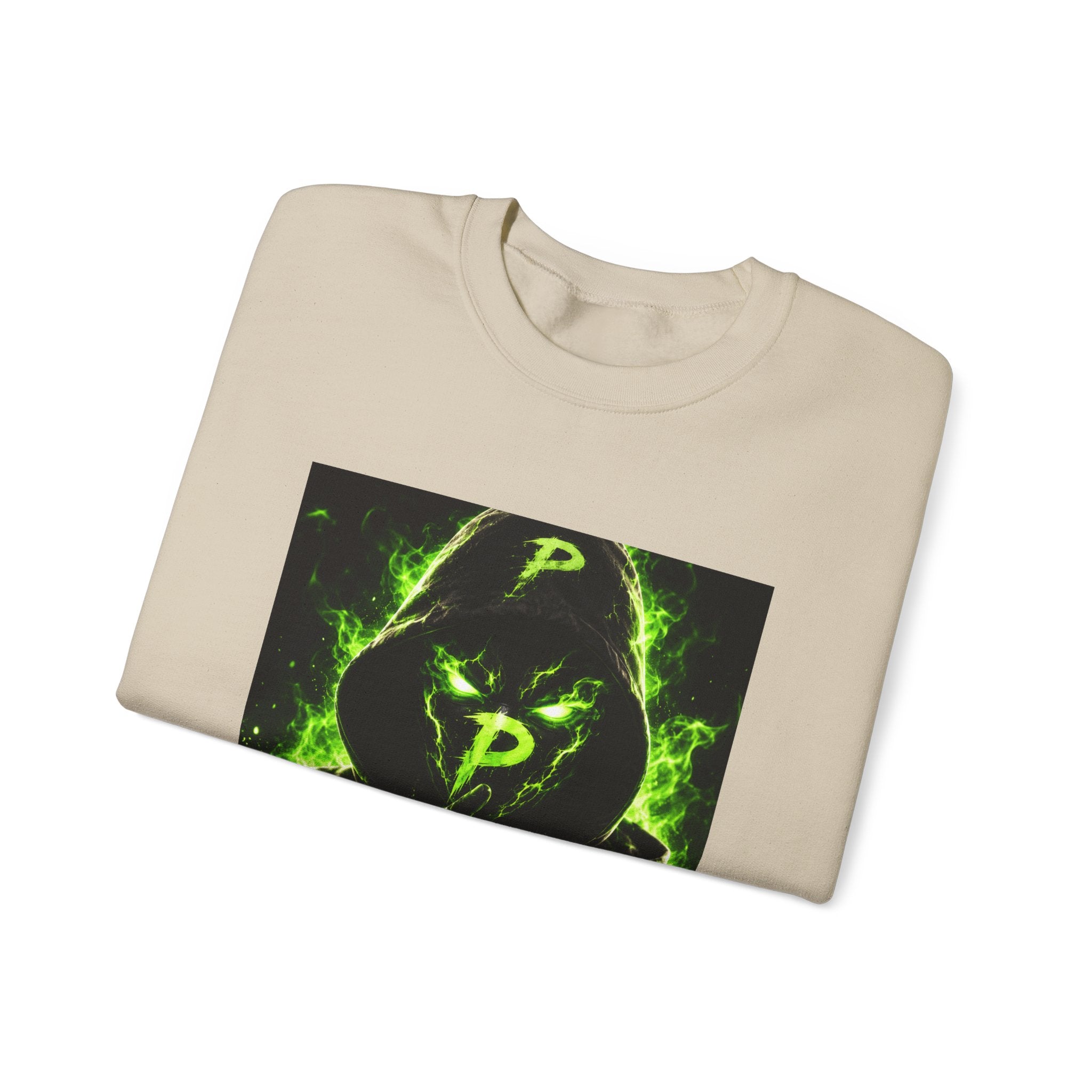 Hooded Phantom Neon Green Graphic Sweatshirt