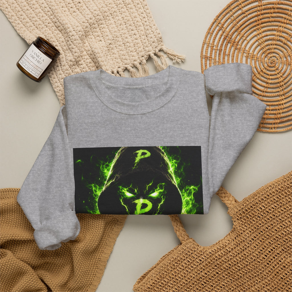 Hooded Phantom Neon Green Graphic Sweatshirt
