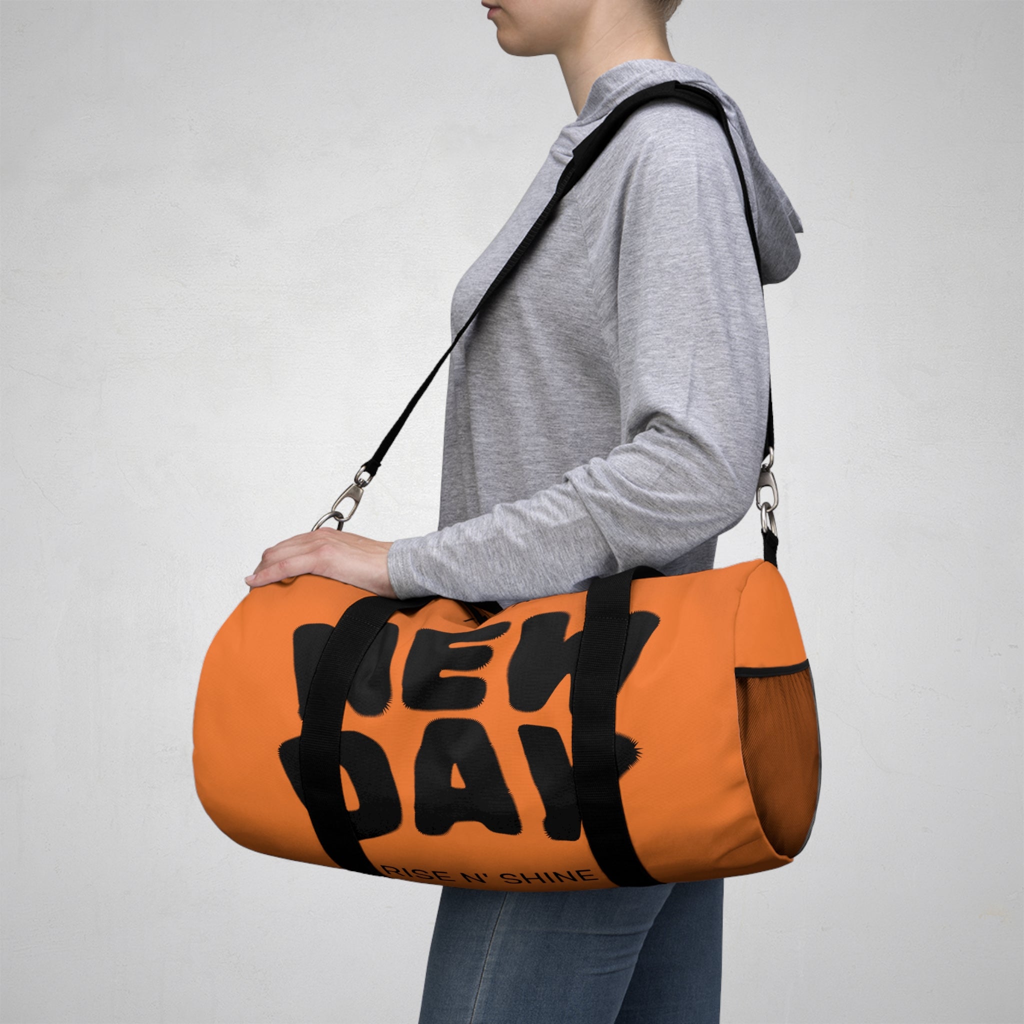 Orange Travel Duffel Bag — Lightweight Gym & Weekend Overnight Bag
