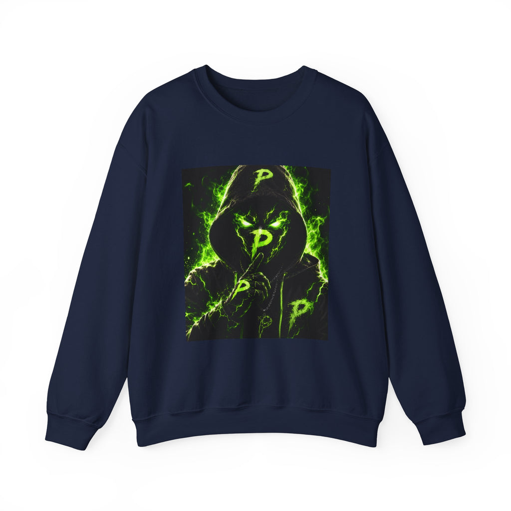 Hooded Phantom Neon Green Graphic Sweatshirt