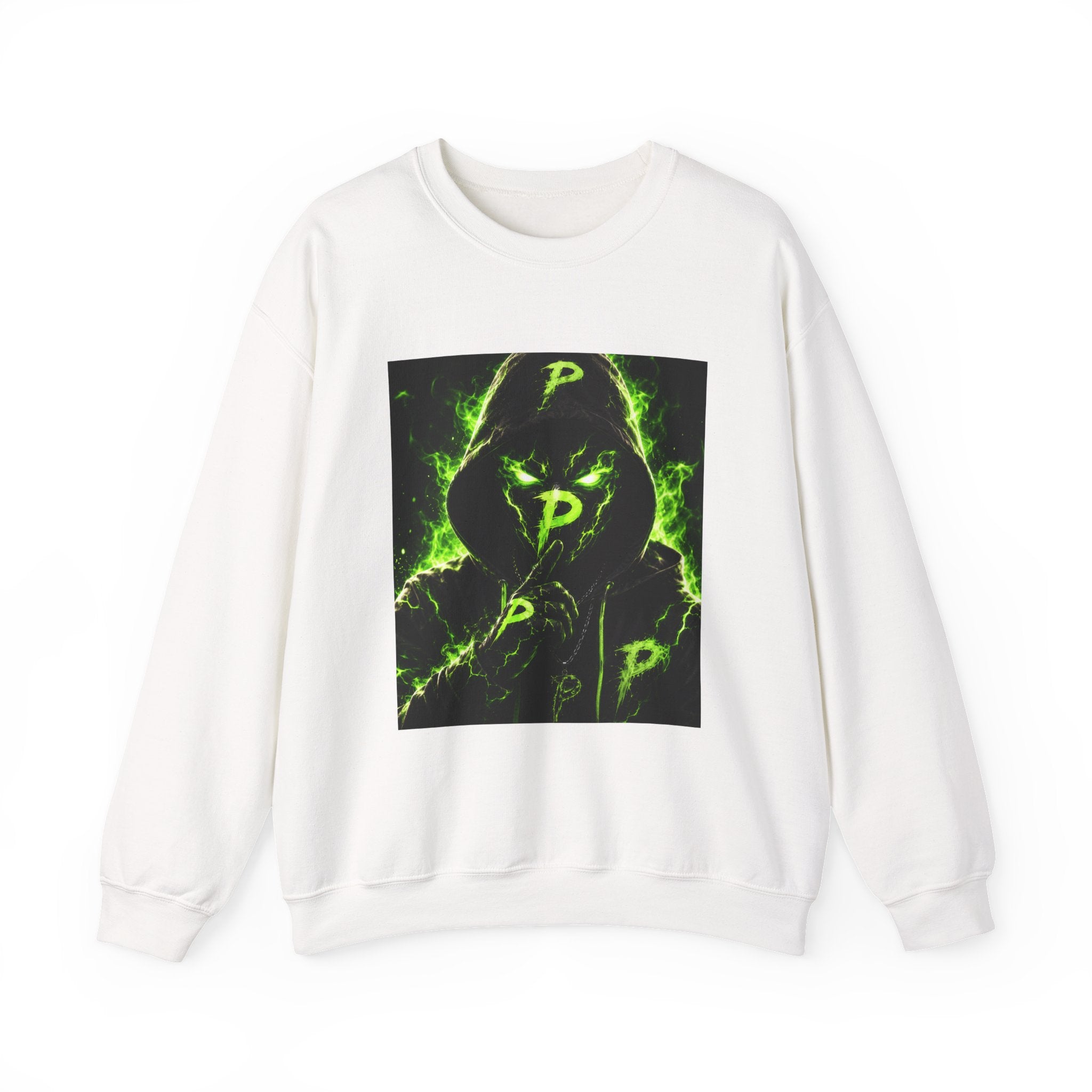 Hooded Phantom Neon Green Graphic Sweatshirt