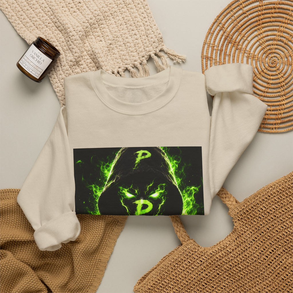 Hooded Phantom Neon Green Graphic Sweatshirt