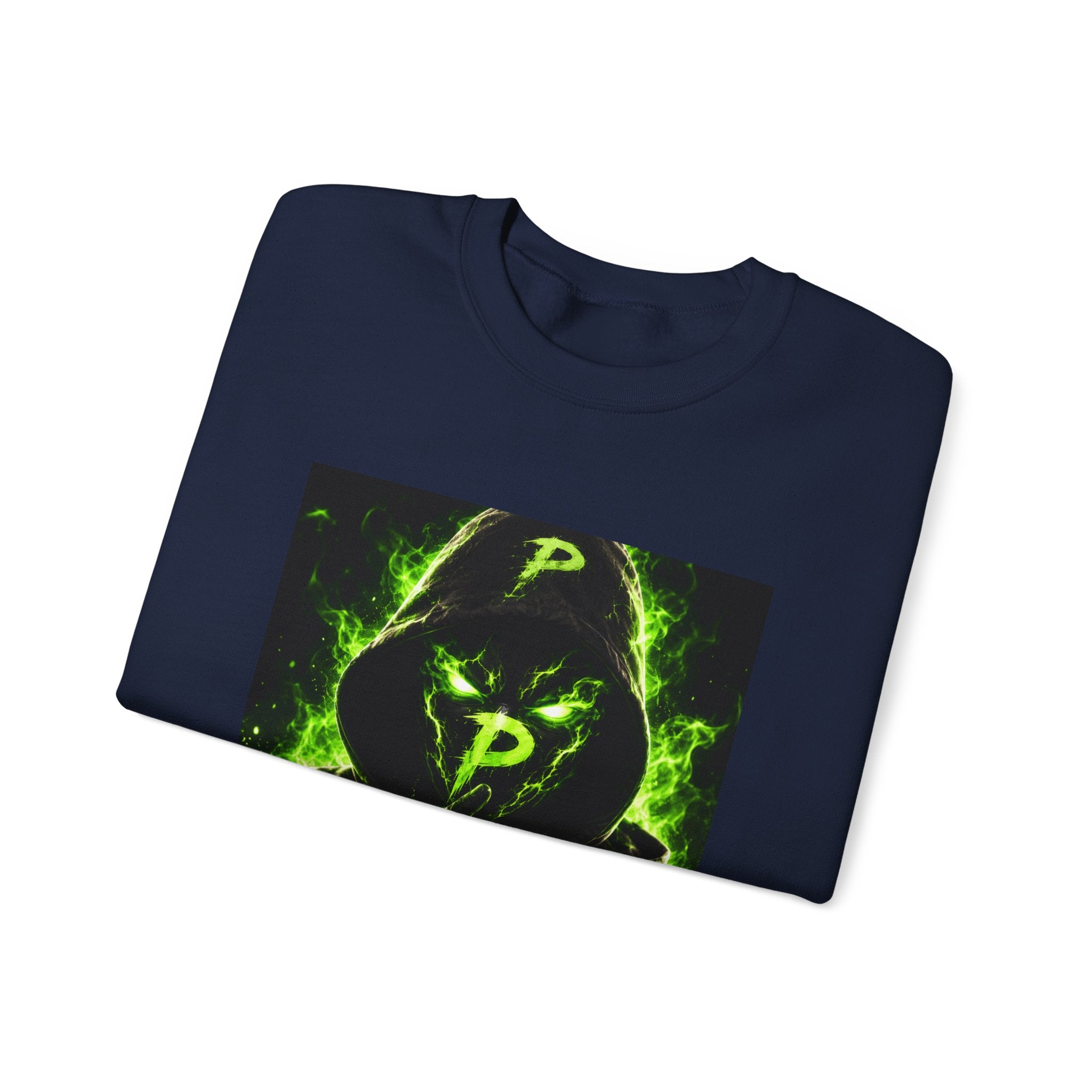 Hooded Phantom Neon Green Graphic Sweatshirt