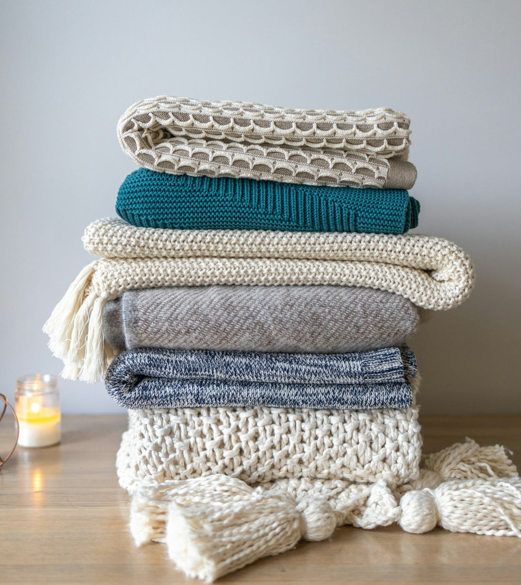 Custom printed fleece blanket folded