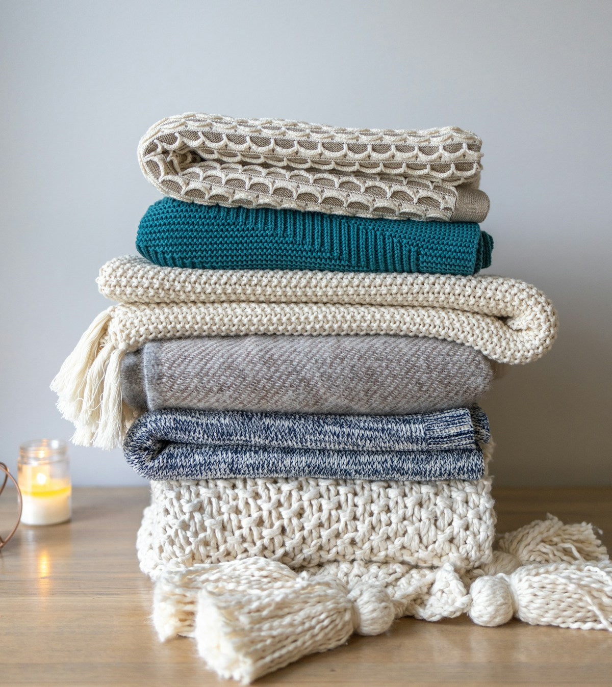 Custom printed fleece blanket folded